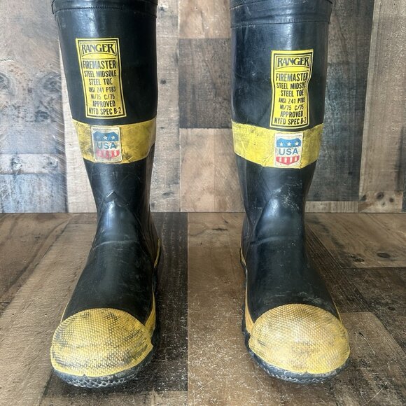 Ranger Firemaster Steel Toe Tall Fire Fighting Work Boots Mens 9 - Picture 7 of 12